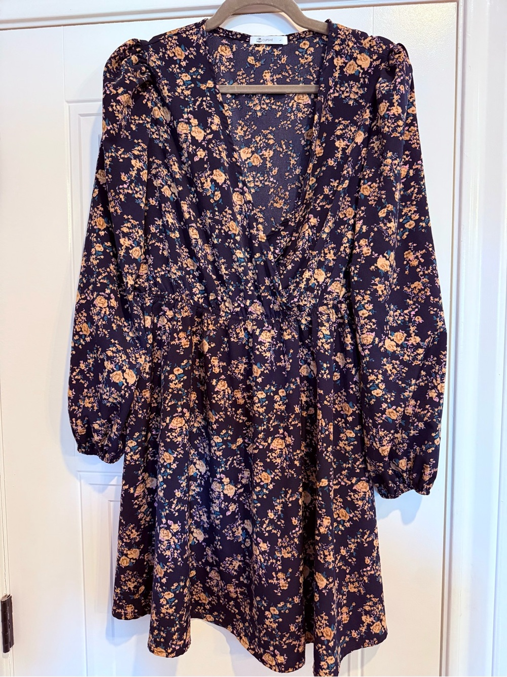 Cupshe Alison Ditsy Floral Peasant Sleeve Mini Dress